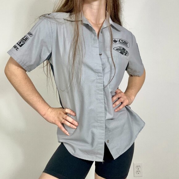 *REDKAP Canadian Superbike Championship Grey Button Up - Picture 3 of 10